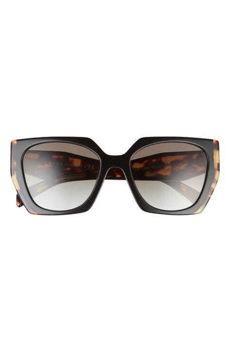 Prada 54mm Gradient Rectangle Sunglasses 